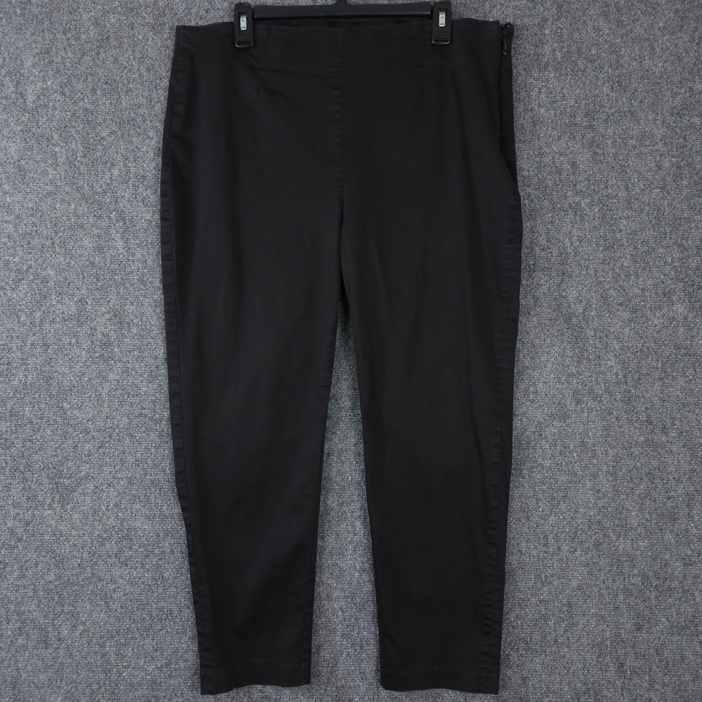 Torrid Pants Womens 18 Black Side Zip High Rise Ankle Crop Tapered Leg Casual